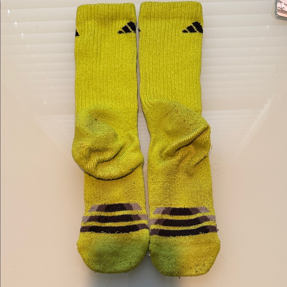 Adidas Lime Green Crew Socks